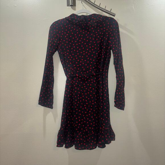 Réalisation Par Silk Italia Alexandra Polka Dot Wrap Dress – Size Small - Picture 10 of 15